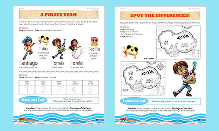 Free Summer Early Learning Activities — starring Santiago of the Seas!