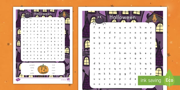 Halloween Word Search