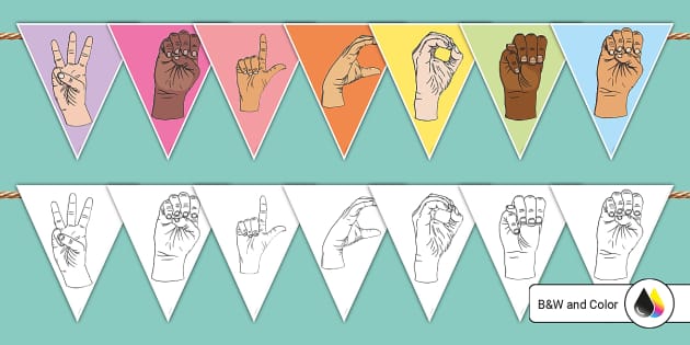 ASL Welcome Bunting