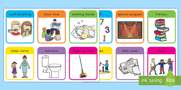 Daily Schedule Cards