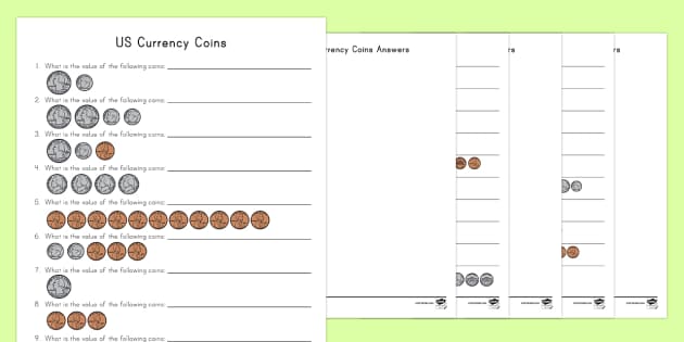 Counting Money: Coins Differentiated Activity
