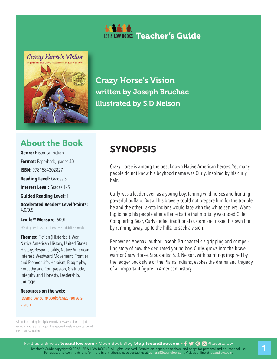 Teacher's Guide for Crazy Horse's Vision