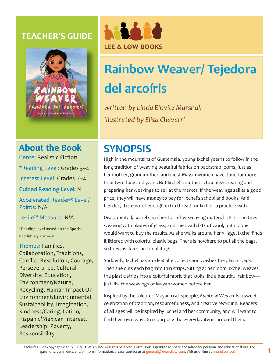 Teacher's Guide for Rainbow Weaver