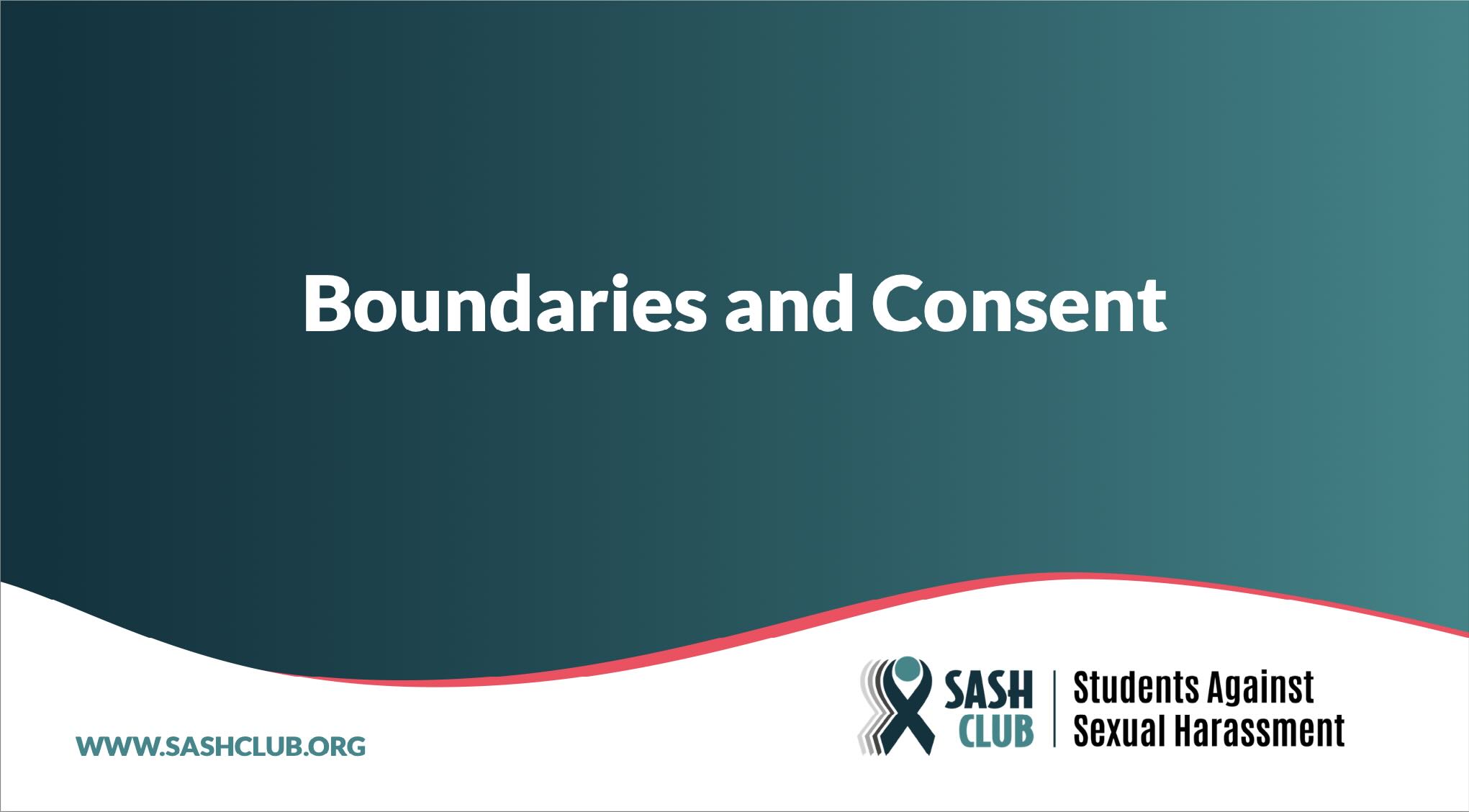 Boundaries and consent