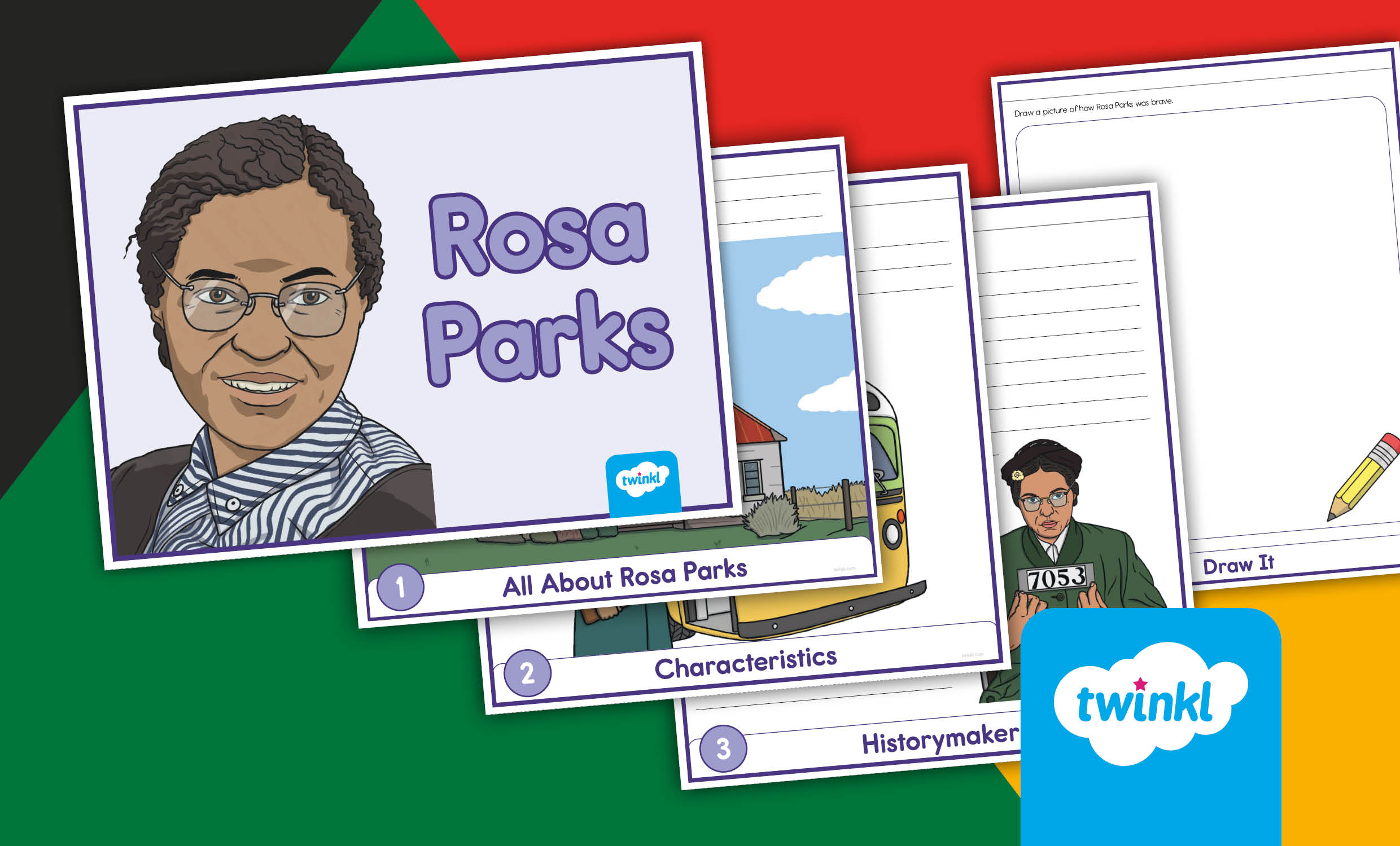 Rosa Parks Flipbook for K-2nd Grade