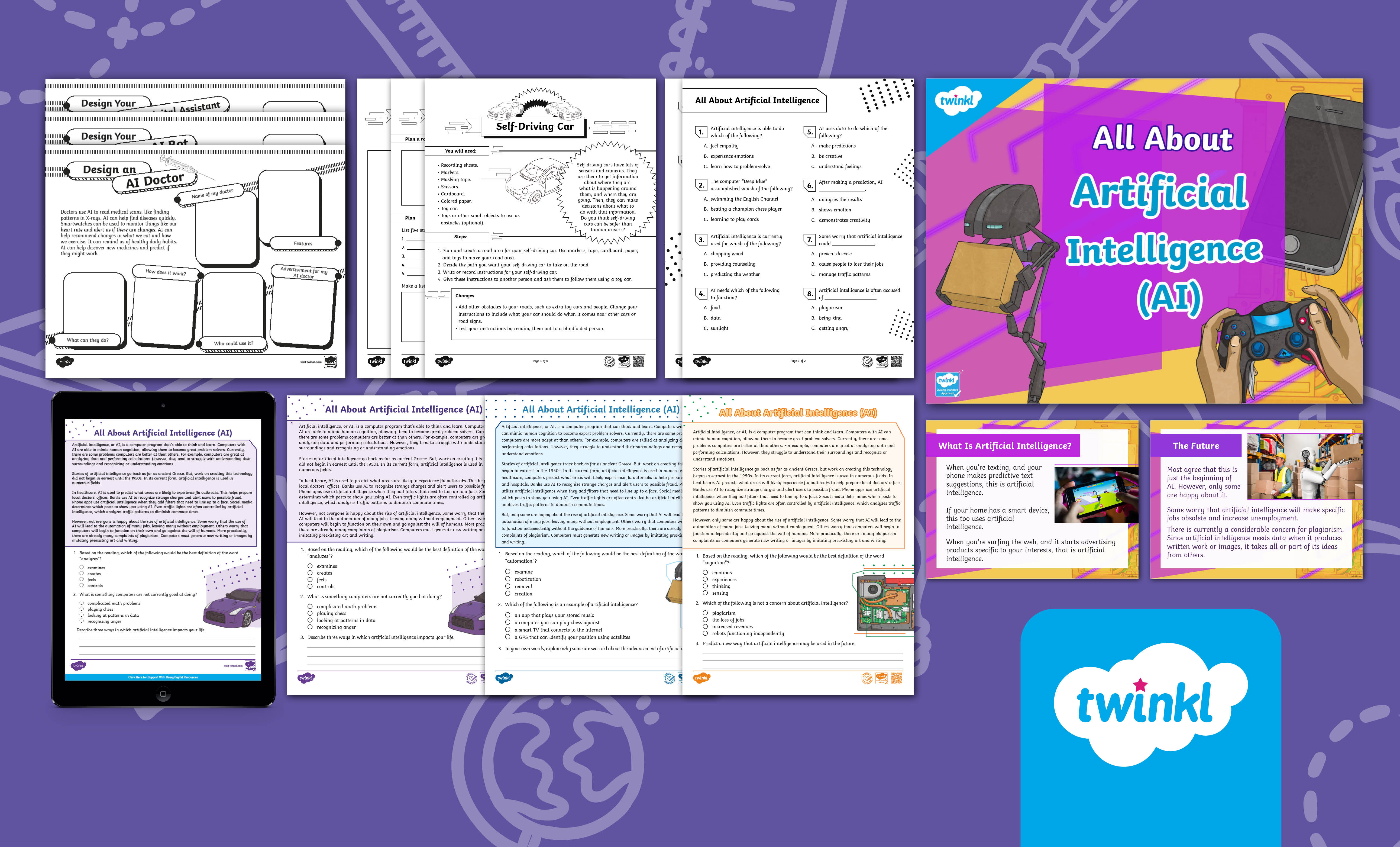 All About Artificial Intelligence (AI) Lesson Pack for 6th-8th Grade