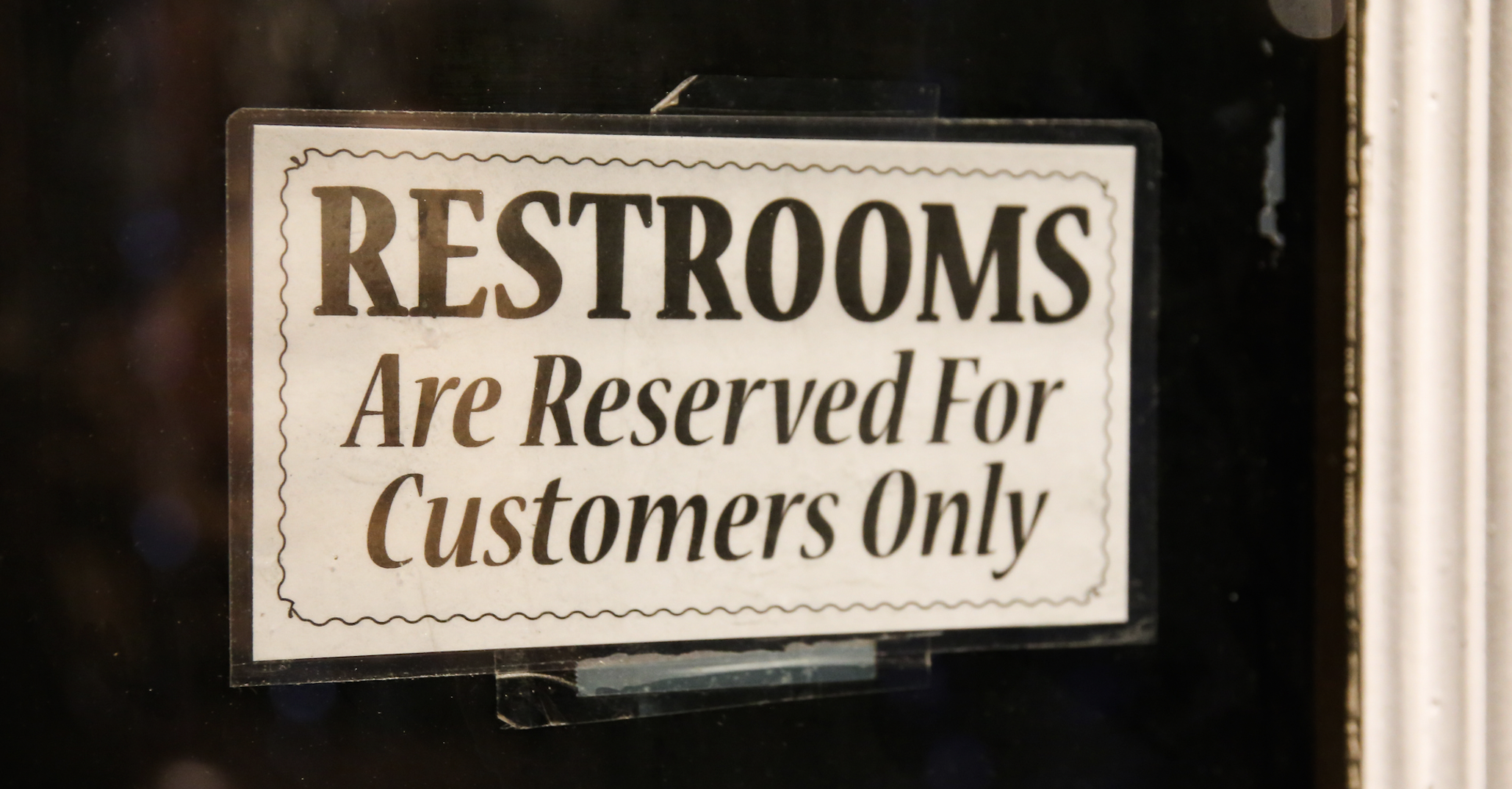 restrooms for customers only
