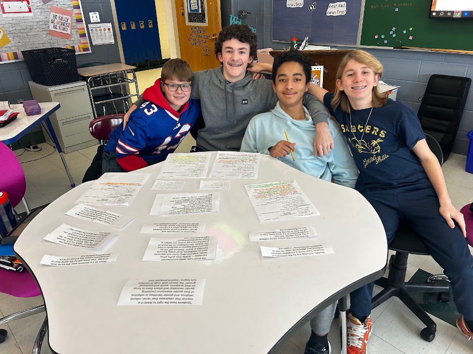 student with their notes