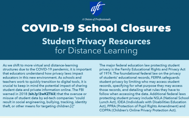 Student Privacy Resources for Distance Learning: COVID-19 School Closures