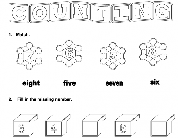 Grade 1 Numbers to 10 Worksheet 2
